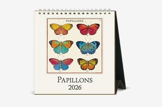 Cavallini 2026 Desk Calendar - Papillons | Flywheel | Stationery | Tasmania