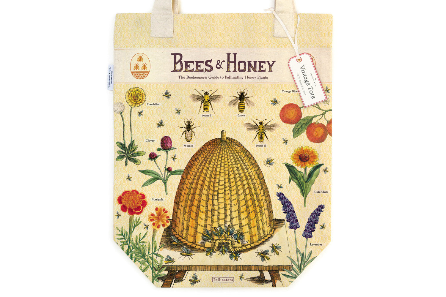 Cavallini Tote Bag - Bees and Honey | Flywheel | Stationery | Tasmania