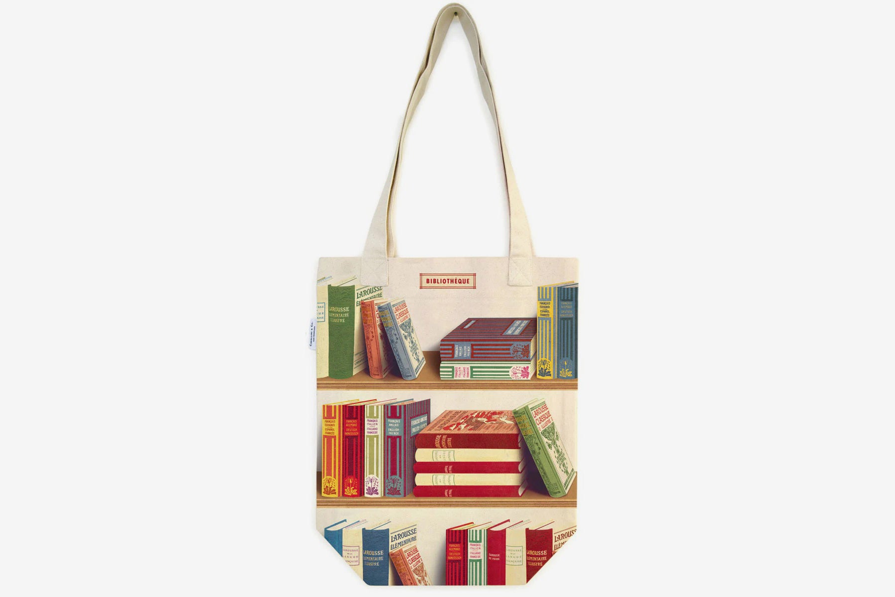 Cavallini Tote Bag - Library Books | Flywheel | Stationery | Tasmania