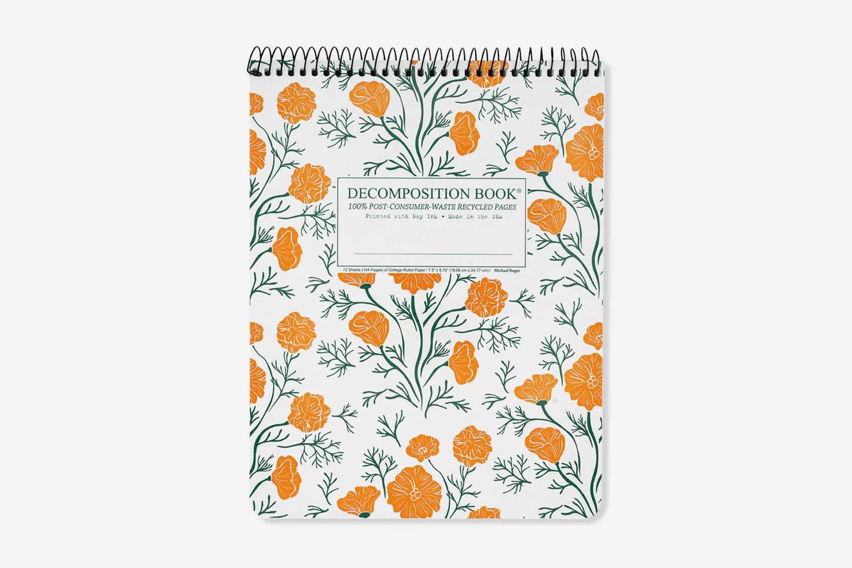 Decomposition Book Notepad - California Poppies | Flywheel | Stationery | Tasmania
