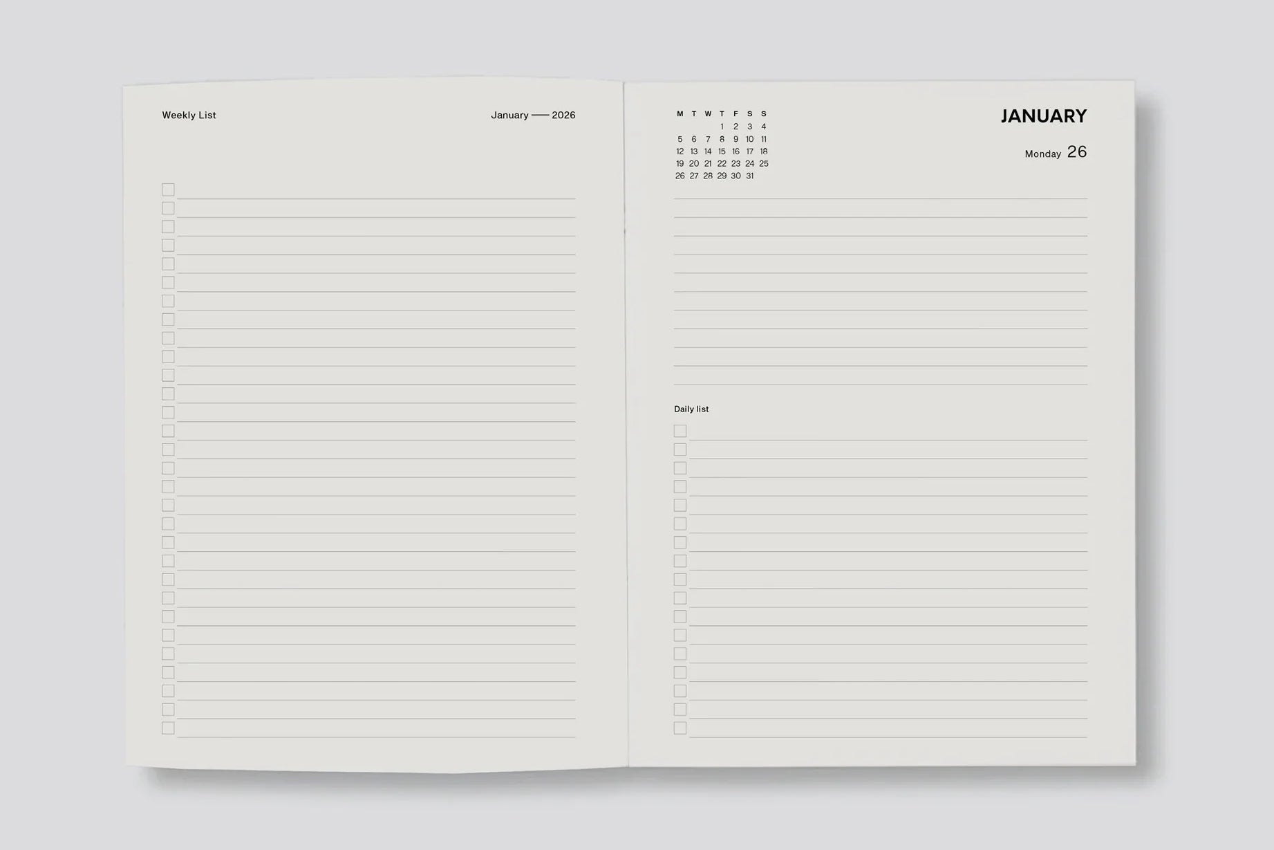 Father Rabbit 2026 Daily Diary - Olive Deco | Flywheel | Stationery | Tasmania