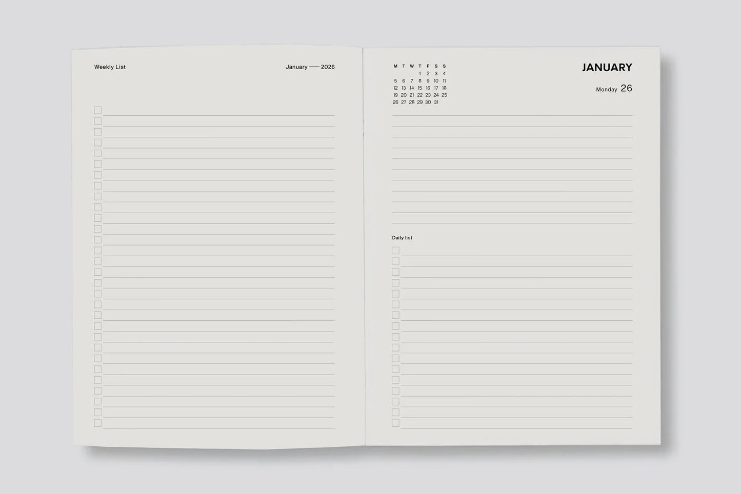 Lettuce 2026 Daily Diary - Anemones | Flywheel | Stationery | Tasmania