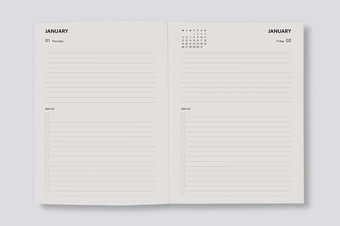 Father Rabbit 2026 Daily Diary - Olive Deco | Flywheel | Stationery | Tasmania