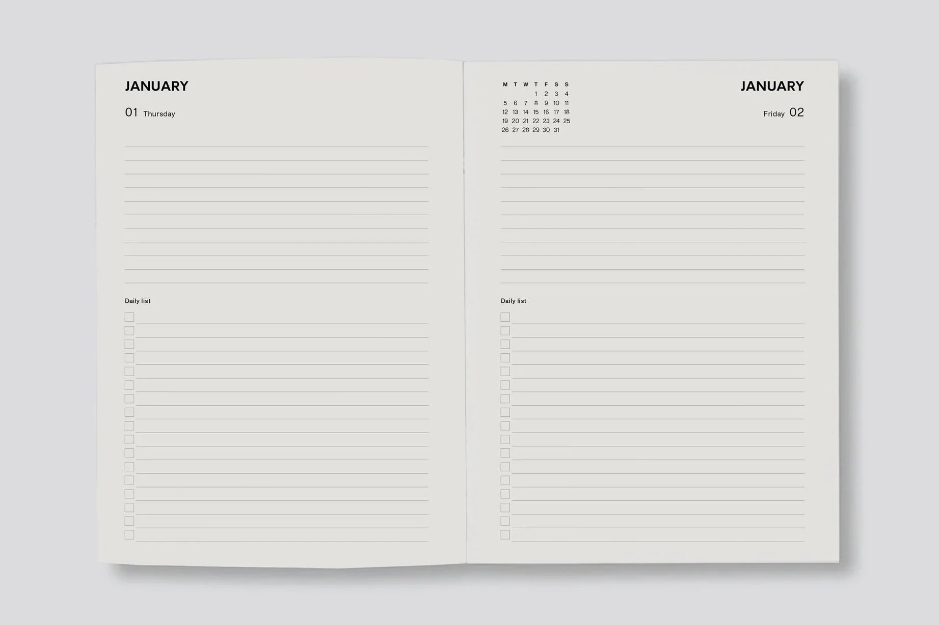 Lettuce 2026 Daily Diary - Anemones | Flywheel | Stationery | Tasmania