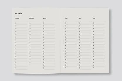 Father Rabbit 2026 Weekly Diary - Prussian Blue Floral | Flywheel | Stationery | Tasmania