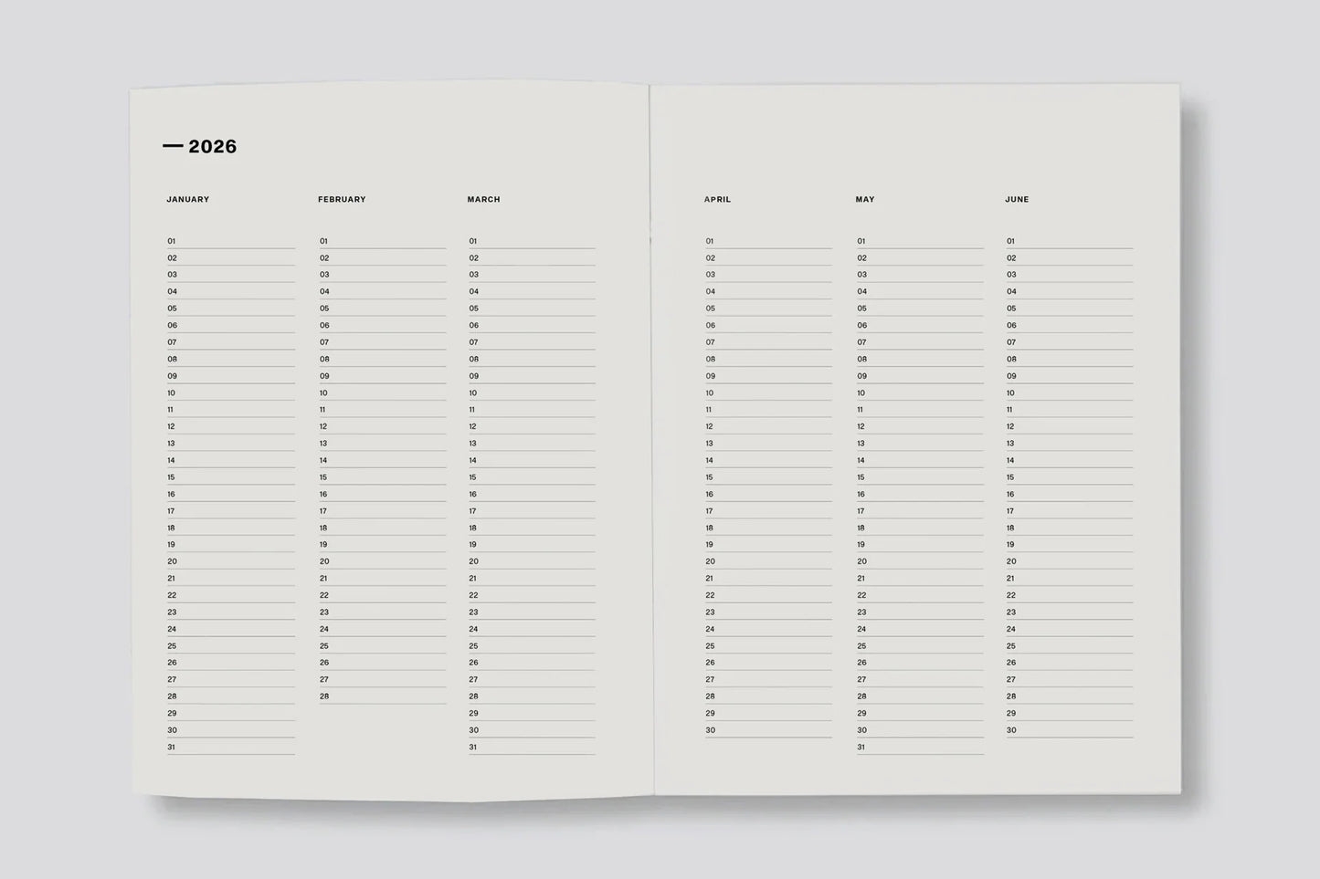 Father Rabbit 2026 Daily Diary - Olive Deco | Flywheel | Stationery | Tasmania