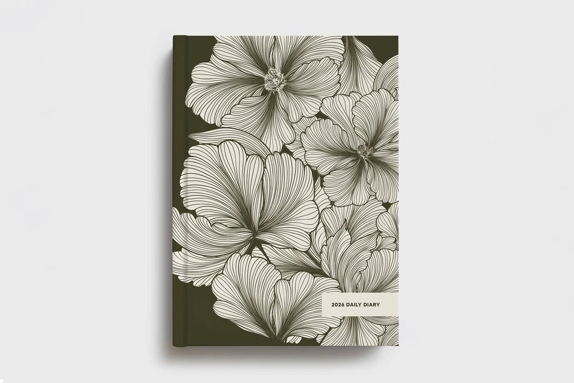 Father Rabbit 2026 Daily Diary - Olive Deco | Flywheel | Stationery | Tasmania