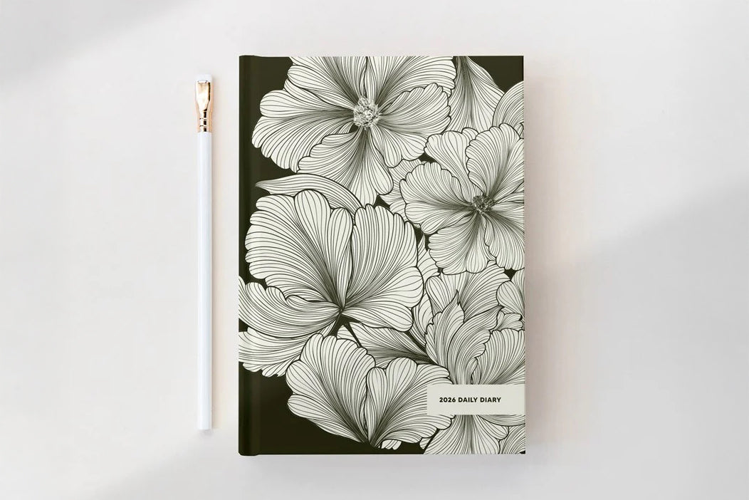 Father Rabbit 2026 Daily Diary - Olive Deco | Flywheel | Stationery | Tasmania