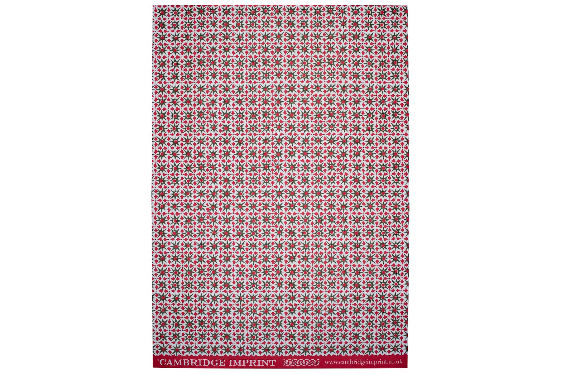 Cambridge Imprint Gift Wrap - Alhambra Green & Pink | Flywheel | Stationery | Tasmania