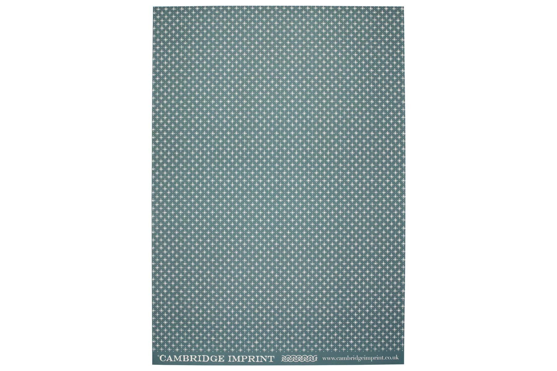 Cambridge Imprint Gift Wrap - Little Stars Petrol Blue | Flywheel | Stationery | Tasmania