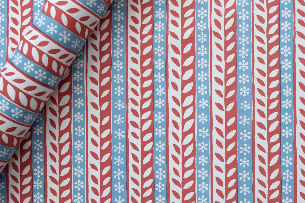 Cambridge Imprint Gift Wrap - Merry Christmas Red & Blue | Flywheel | Stationery | Tasmania