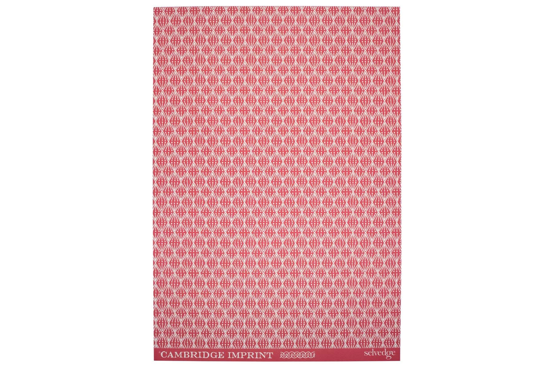 Cambridge Imprint Gift Wrap - Selvedge Madder | Flywheel | Stationery | Tasmania