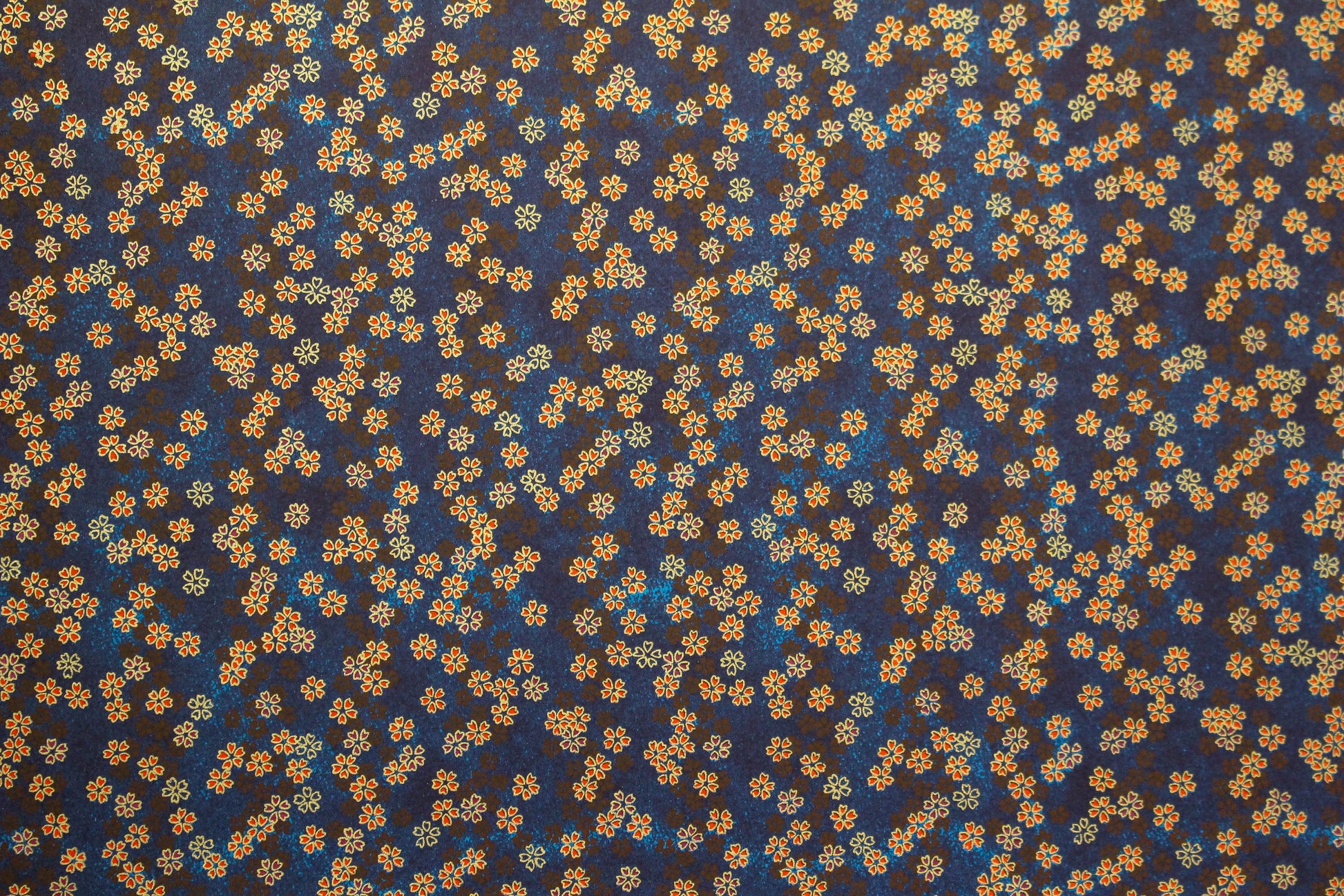 Chiyogami Gift Wrap - Daisy on Navy | Flywheel | Stationery | Tasmania