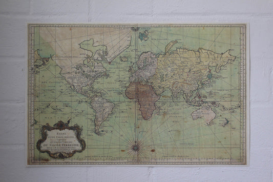 Monahan Poster - Nautical World Map | Flywheel | Stationery | Tasmania