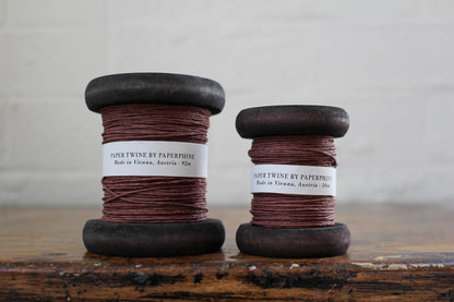 Paperphine Paper Twine on Wooden Spool - Chocolate | Flywheel | Stationery | Tasmania