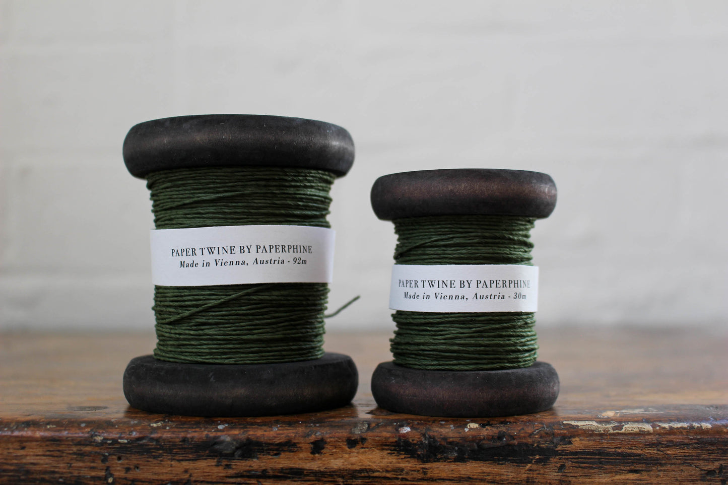 Paperphine Paper Twine on Wooden Spool - Dark Green | Flywheel | Stationery | Tasmania
