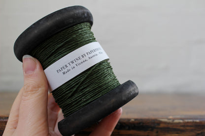 Paperphine Paper Twine on Wooden Spool - Dark Green | Flywheel | Stationery | Tasmania
