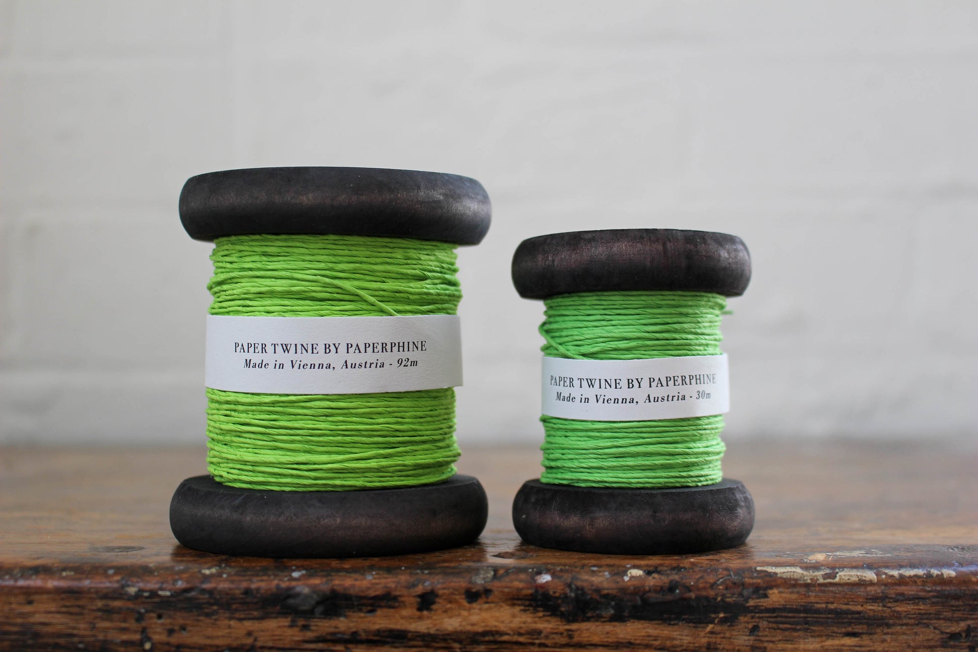 Paperphine Paper Twine on Wooden Spool - Fresh Green | Flywheel | Stationery | Tasmania