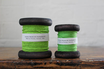 Paperphine Paper Twine on Wooden Spool - Fresh Green | Flywheel | Stationery | Tasmania