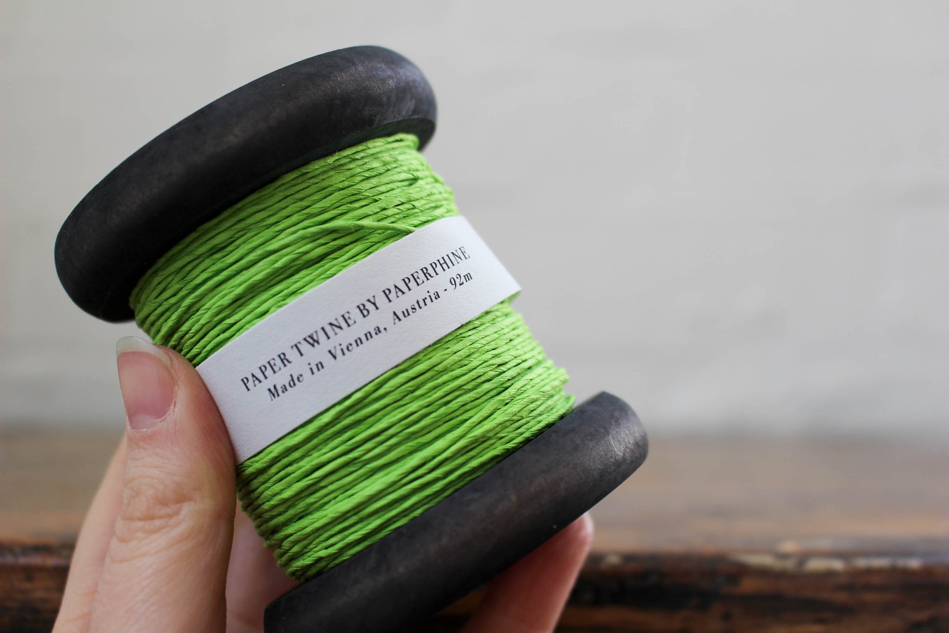 Paperphine Paper Twine on Wooden Spool - Fresh Green | Flywheel | Stationery | Tasmania