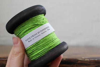Paperphine Paper Twine on Wooden Spool - Fresh Green | Flywheel | Stationery | Tasmania