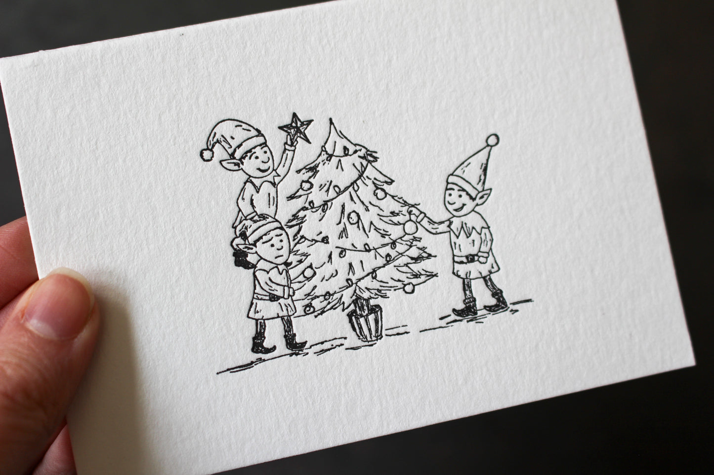 Letterpress Christmas Notecard - A Little Higher | Flywheel | Stationery | Tasmania