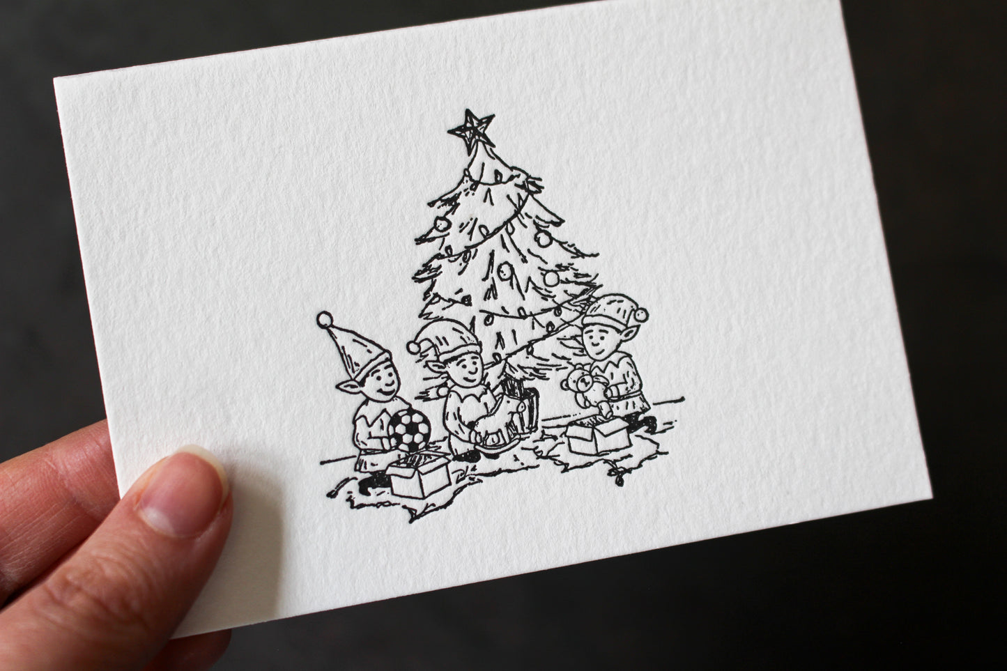 Letterpress Christmas Notecard - Surprise! | Flywheel | Stationery | Tasmania