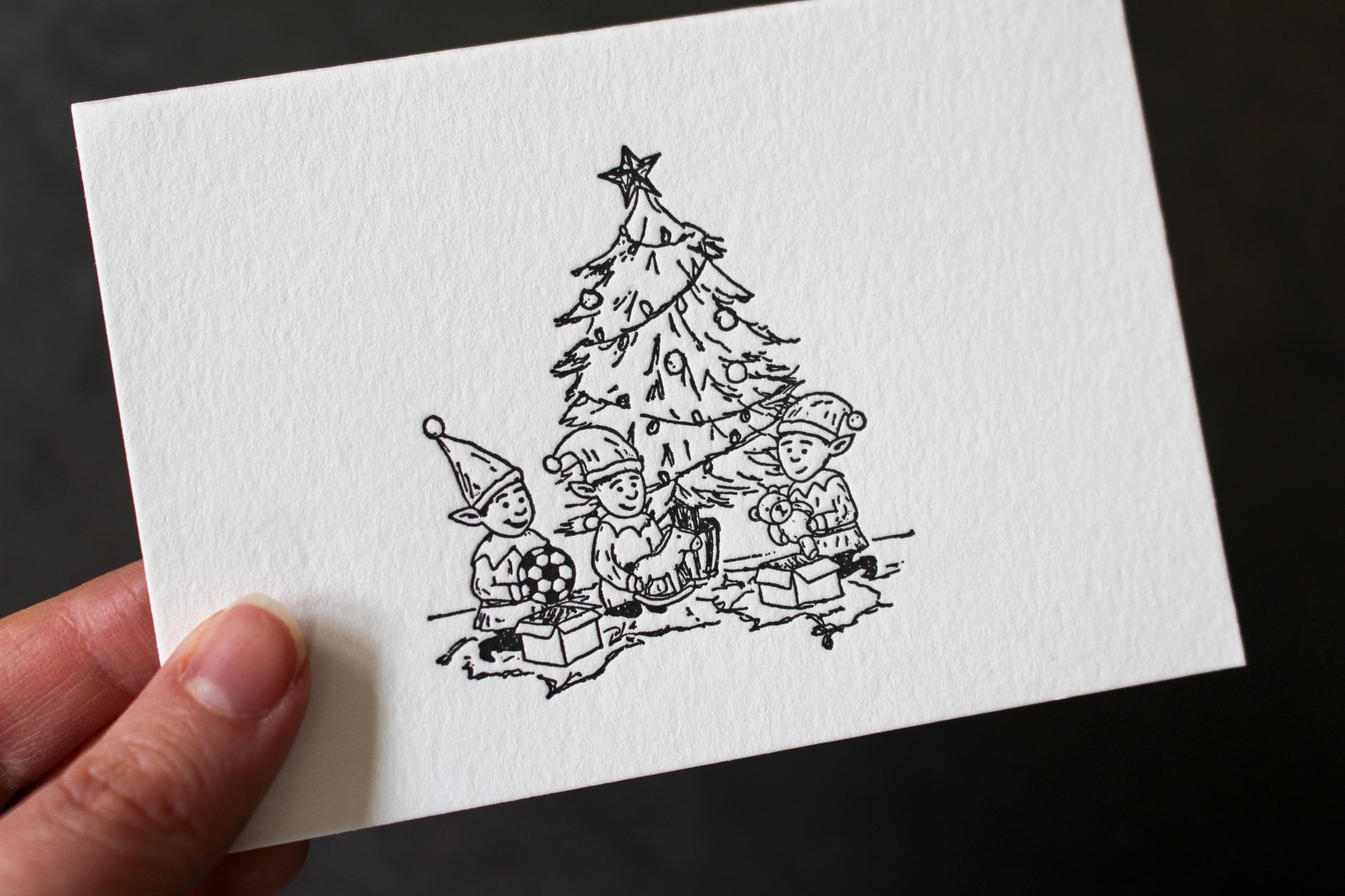 Letterpress Christmas Notecard - Surprise! | Flywheel | Stationery | Tasmania