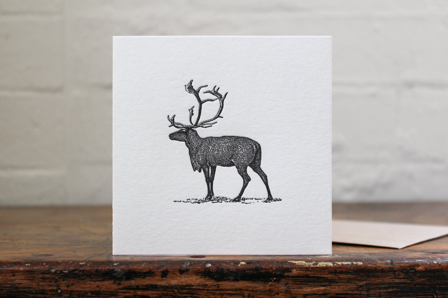 Letterpress Christmas Card - Reindeer | Flywheel | Stationery | Tasmania