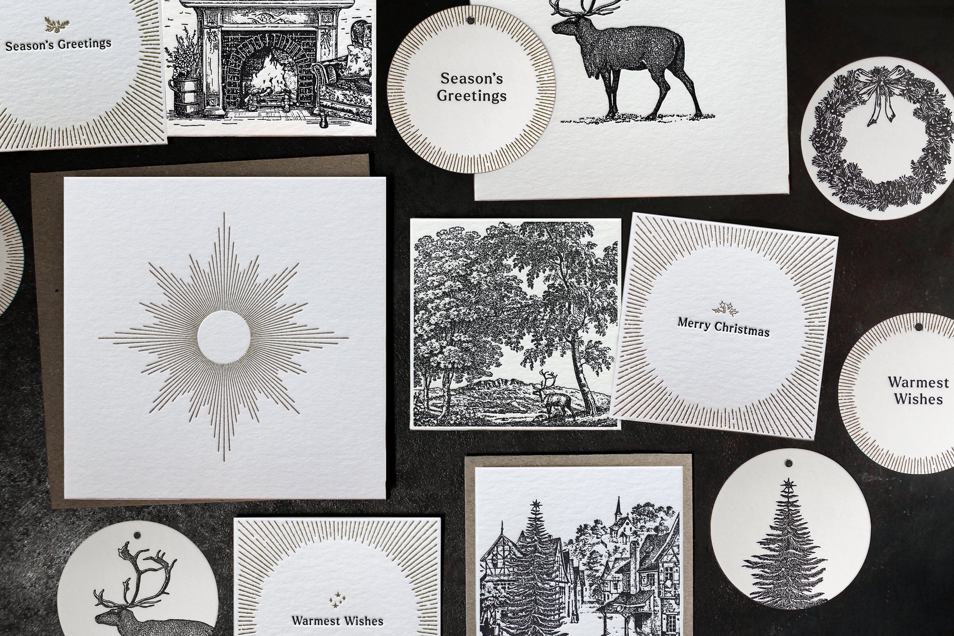 Letterpress Christmas Card - Reindeer | Flywheel | Stationery | Tasmania