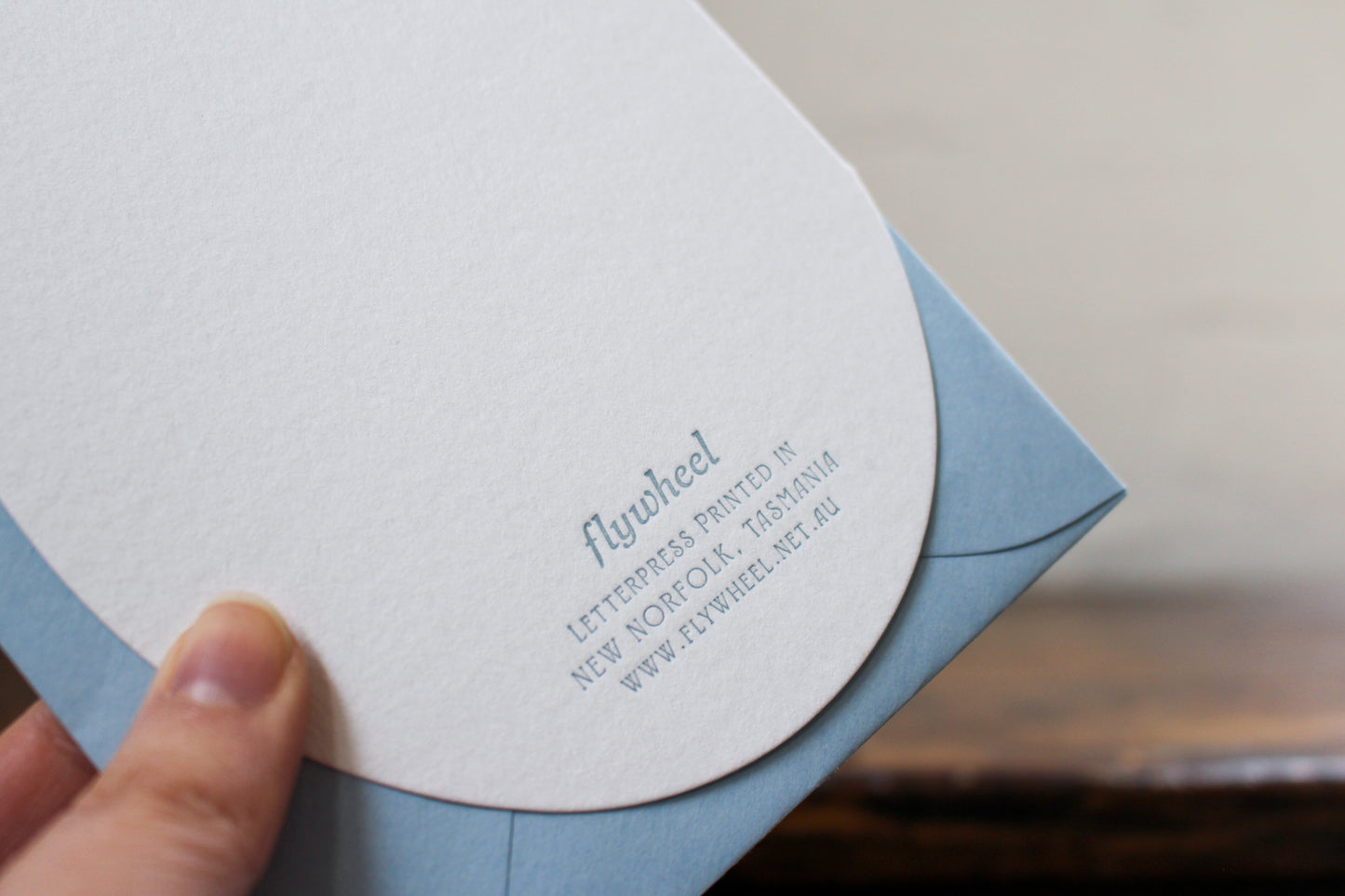 Letterpress Christmas Card - Botanical Blue | Flywheel | Stationery | Tasmania