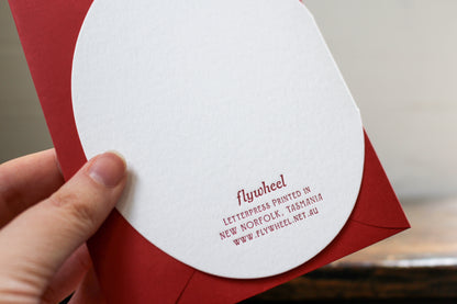 Letterpress Christmas Greeting Card Box Set - Wreathes | Flywheel | Stationery | Tasmania