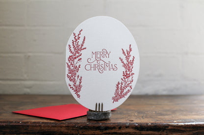 Letterpress Christmas Greeting Card Box Set - Wreathes | Flywheel | Stationery | Tasmania