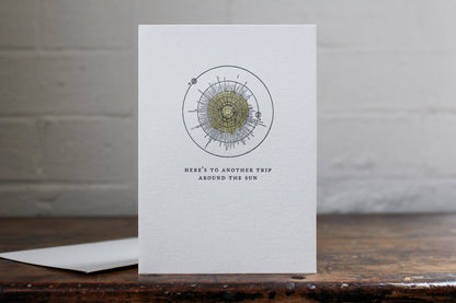 Letterpress Greeting Card - Trip Around the Sun | Flywheel | Stationery | Tasmania