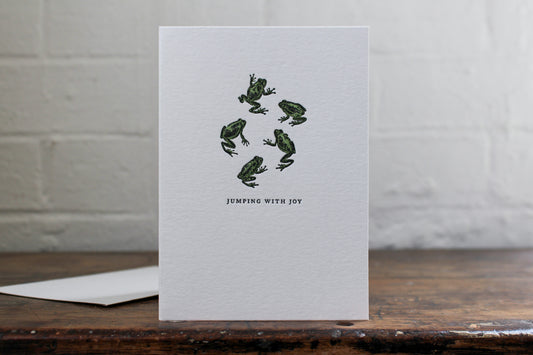 Letterpress Greeting Card - Jumping with Joy | Flywheel | Stationery | Tasmania