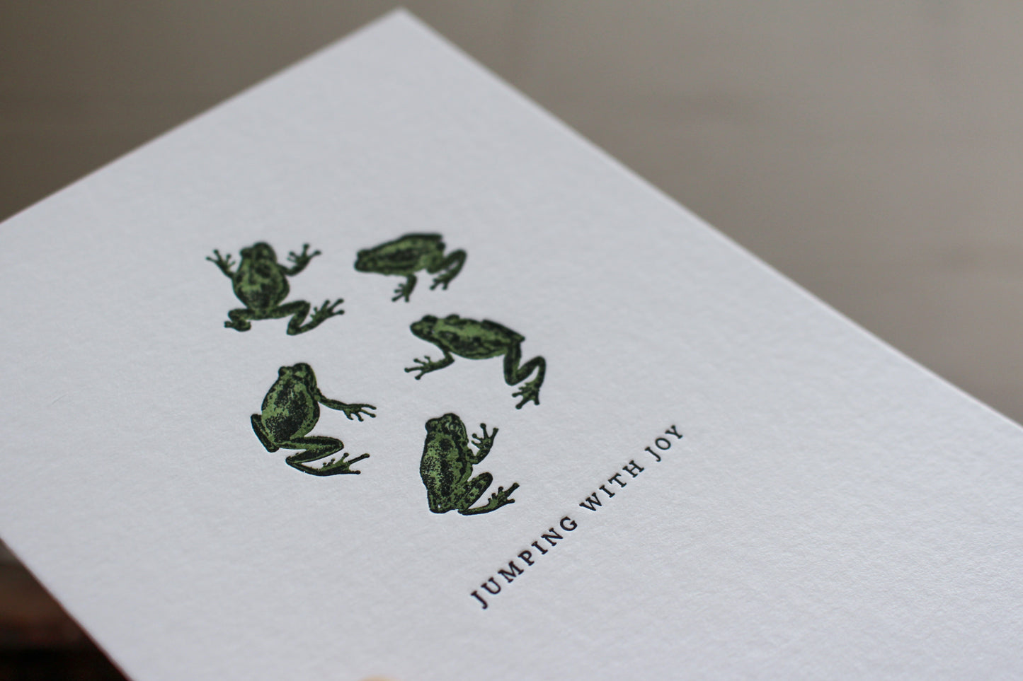 Letterpress Greeting Card - Jumping with Joy | Flywheel | Stationery | Tasmania