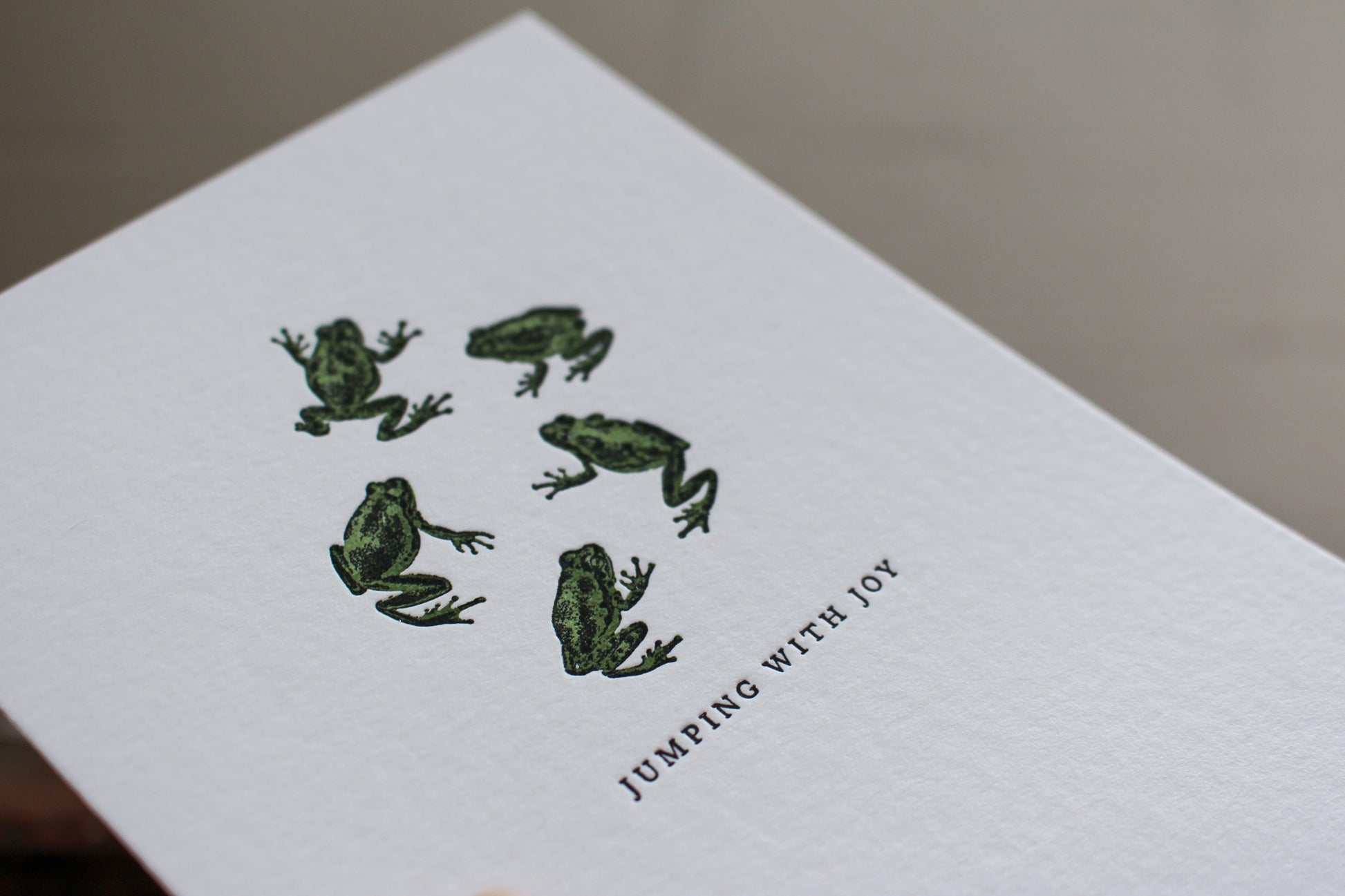 Letterpress Greeting Card - Jumping with Joy | Flywheel | Stationery | Tasmania