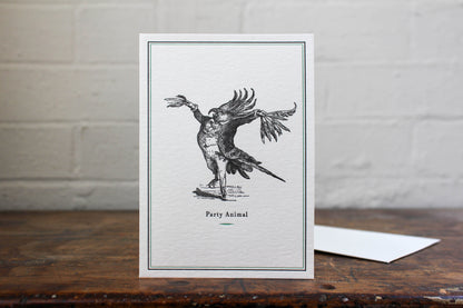 Letterpress Greeting Card - Party Animal | Flywheel | Stationery | Tasmania