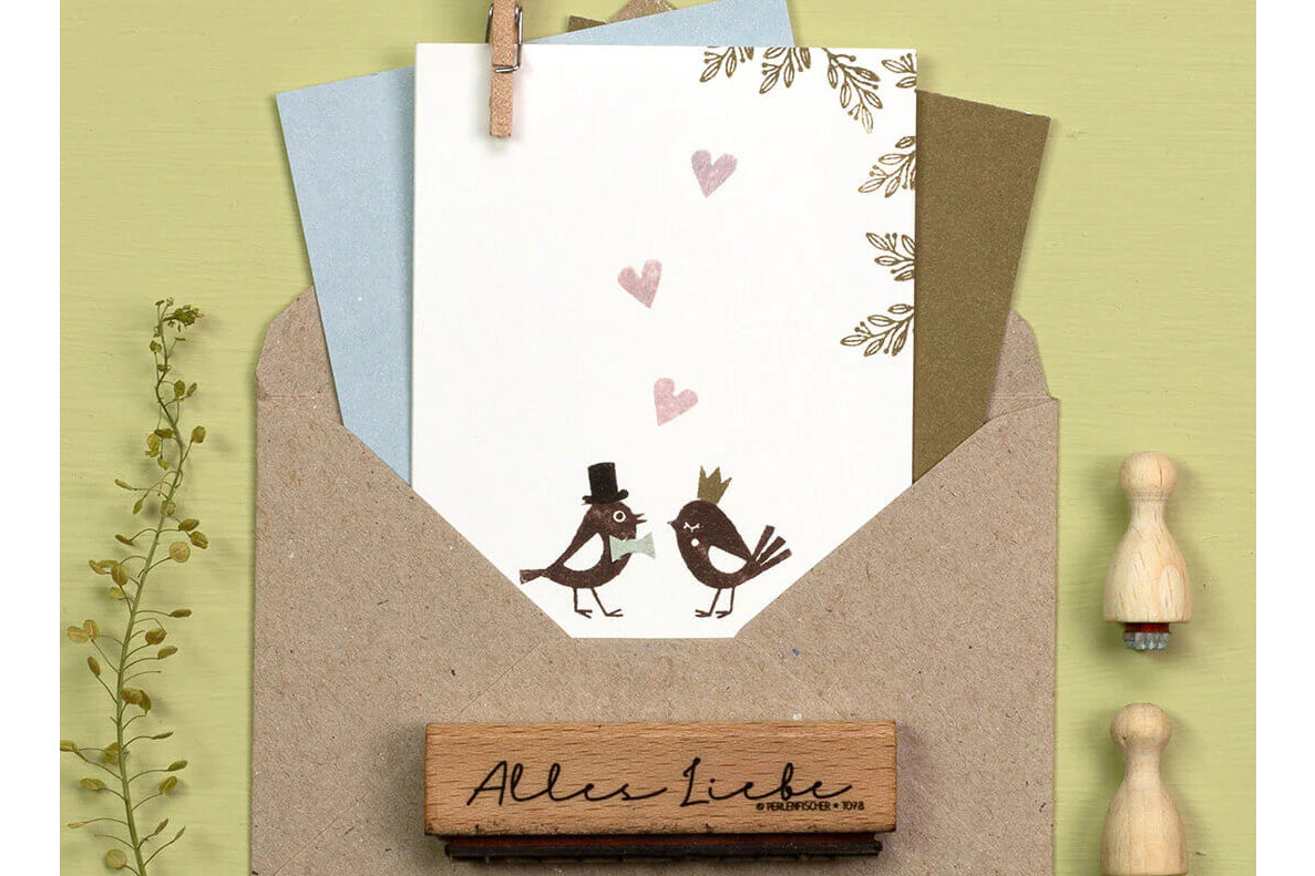 Perlenfischer Rubber Stamp - Winter Branch | Flywheel | Stationery | Tasmania