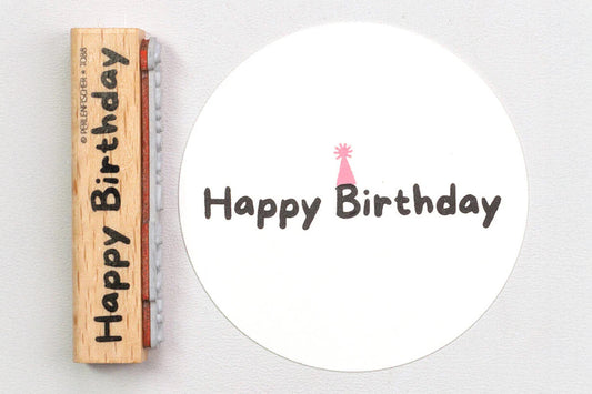 Perlenfischer Rubber Stamp - Happy Birthday Bold | Flywheel | Stationery | Tasmania
