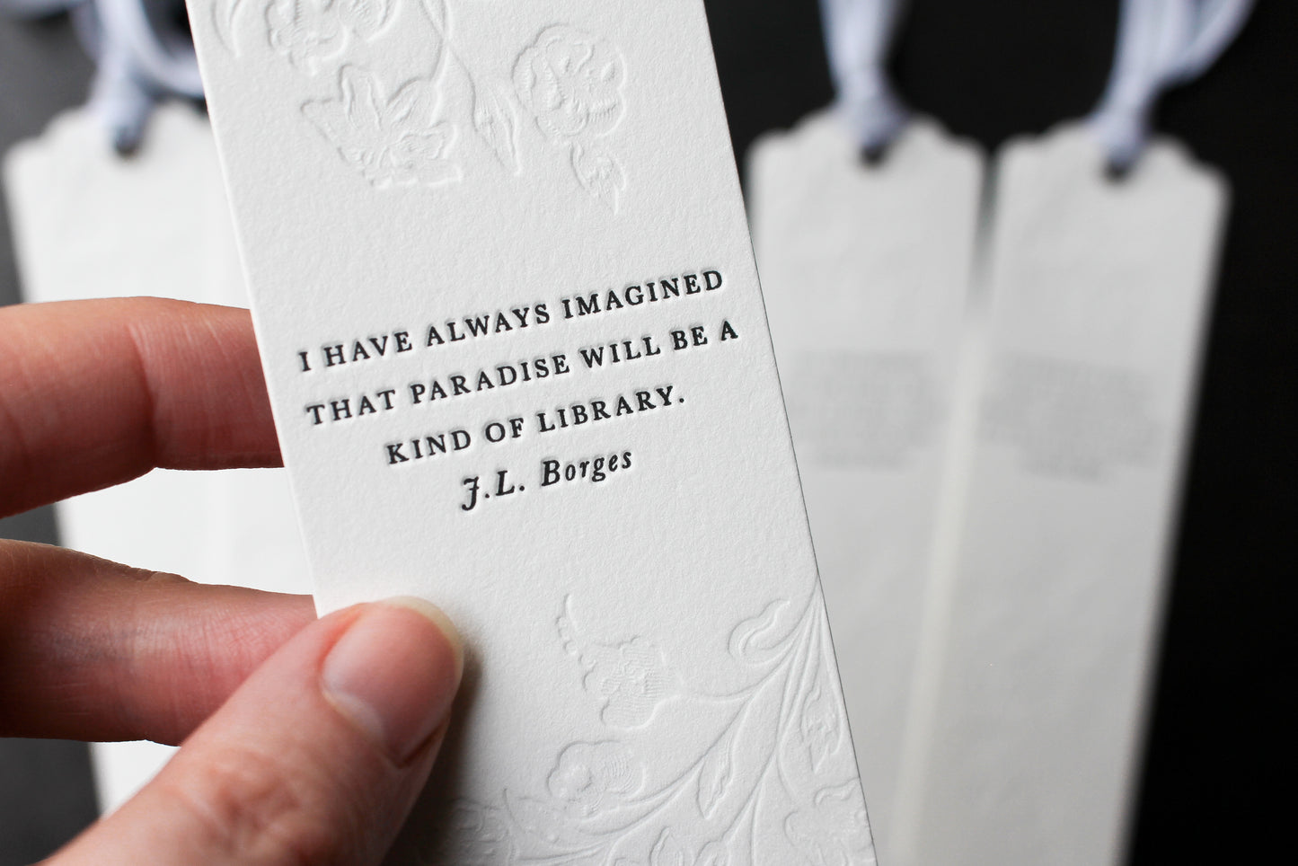 Letterpress Bookmark - J.L Borges Quote | Flywheel | Stationery | Tasmania