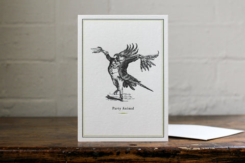 Letterpress Greeting Card - Party Animal