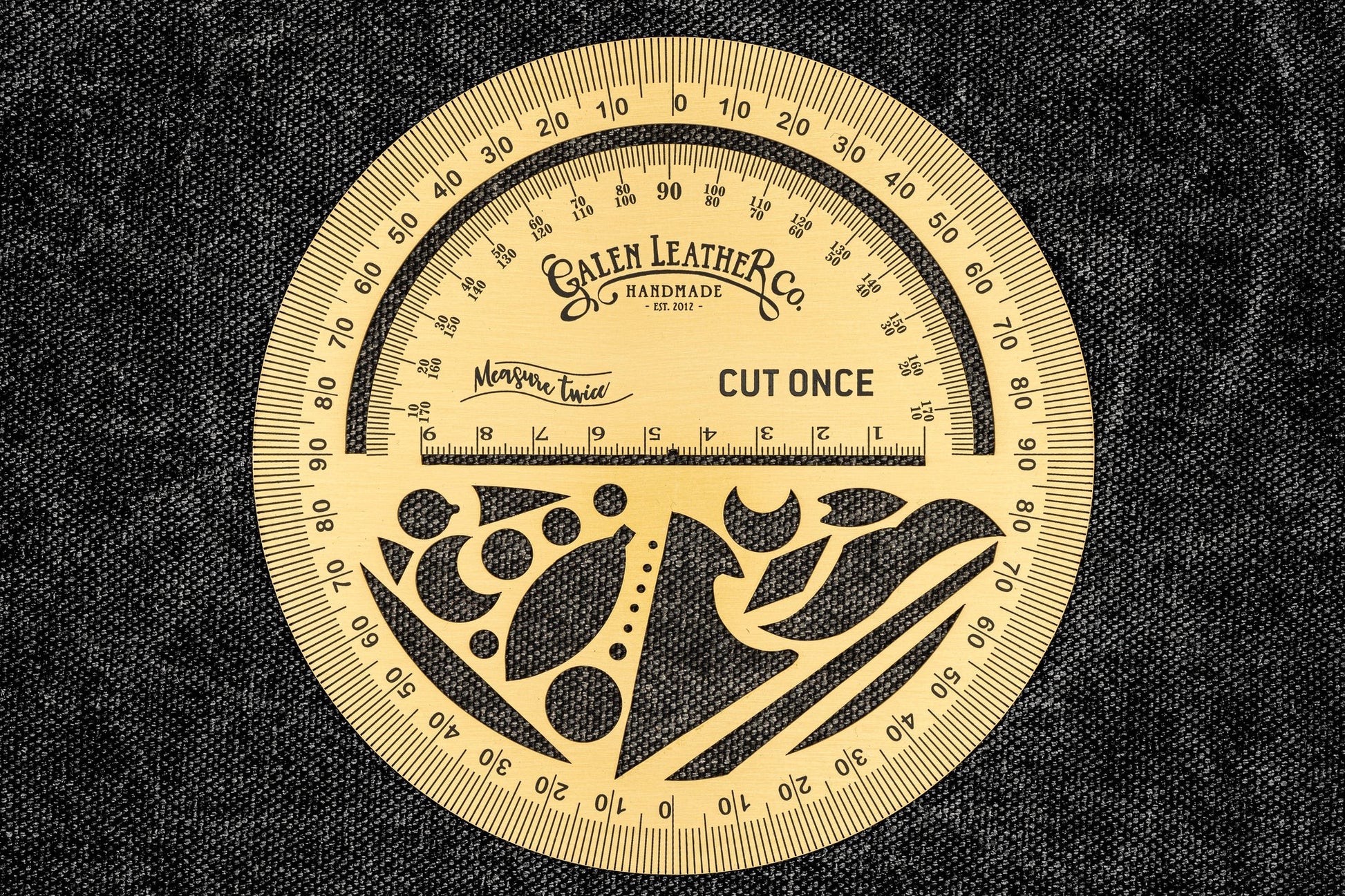 Galen Leather Brass Circle Master | Flywheel | Stationery | Tasmania