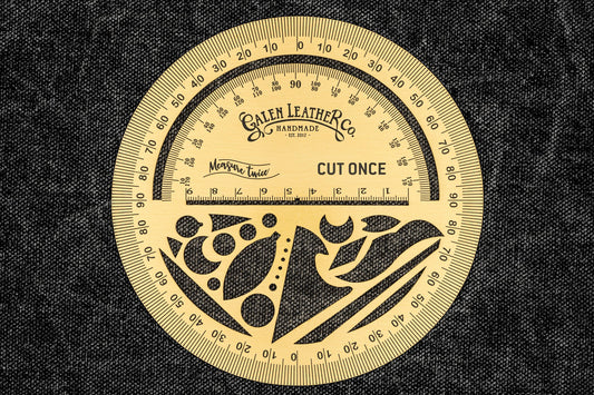 Galen Leather Brass Circle Master | Flywheel | Stationery | Tasmania