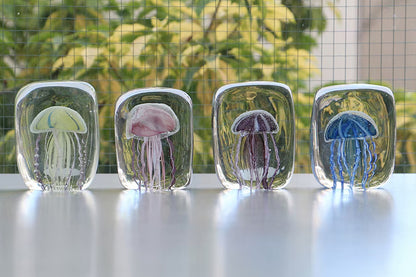 Here by Detail Jellyfish Paper Weight - Square/Blue | Flywheel | Stationery | Tasmania