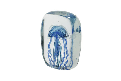 Here by Detail Jellyfish Paper Weight - Square/Blue | Flywheel | Stationery | Tasmania