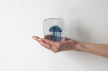 Here by Detail Jellyfish Paper Weight - Square/Blue | Flywheel | Stationery | Tasmania