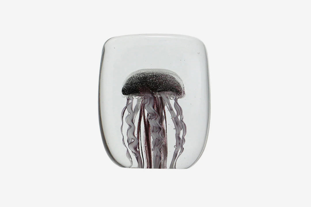 Here by Detail Jellyfish Paper Weight - Square/Purple | Flywheel | Stationery | Tasmania
