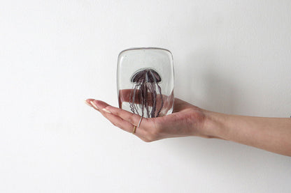 Here by Detail Jellyfish Paper Weight - Square/Purple | Flywheel | Stationery | Tasmania