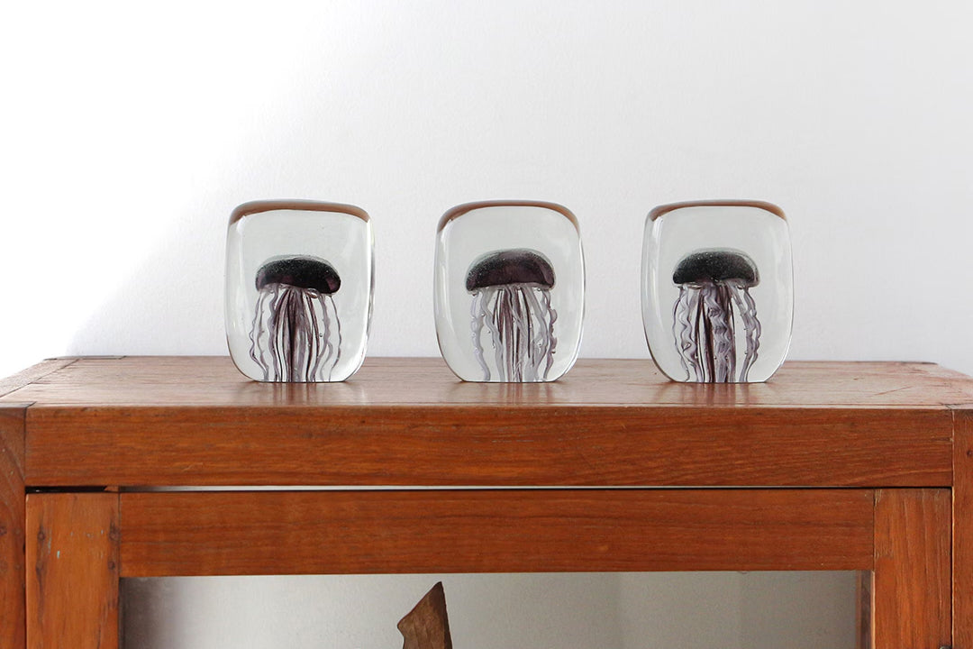Here by Detail Jellyfish Paper Weight - Square/Purple | Flywheel | Stationery | Tasmania